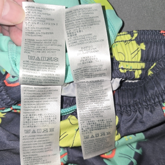 Carter's: Size: 3 to 6 months Swim trunks w/drawstring & Long sleeve Rash Guard - Picture 8 of 11